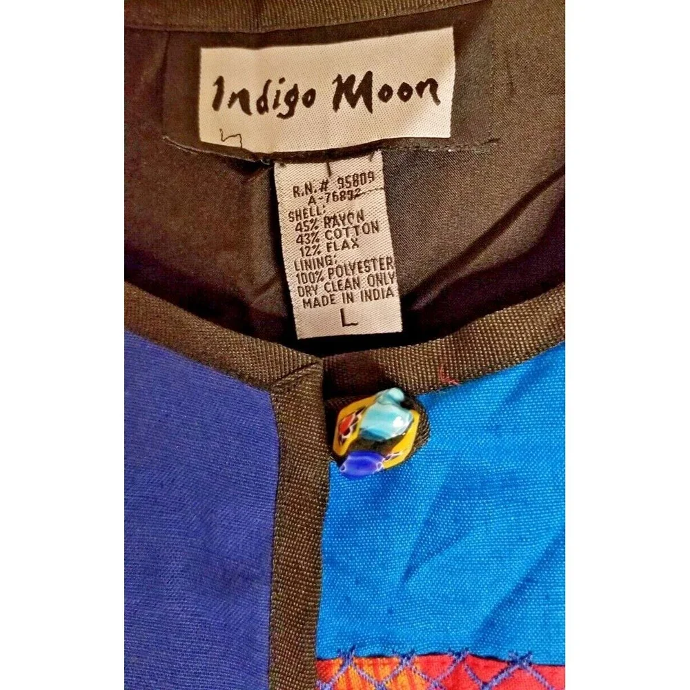 Women's Vintage Blazer Jacket Indigo Moon Arsty Funky Bohemian RARE Size Large